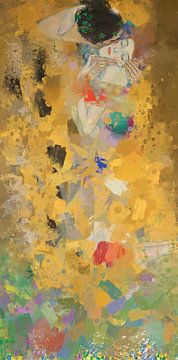 MadameRuiz over De kus, naar het werk van Gustav Klimt, smal van MadameRuiz