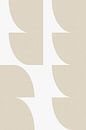 Moderne abstracte minimalistische geometrische vormen in beige en wit 9 van Dina Dankers thumbnail