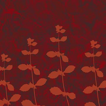 Warme Herbstpflanzen. Herbstliche abstrakte botanische von Dina Dankers