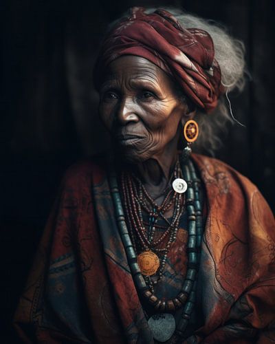 Portrait d'une femme africaine