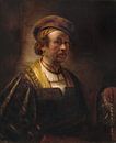 Portrait of Rembrandt, Rembrandt Workshop (1650) van Rembrandt van Rijn thumbnail