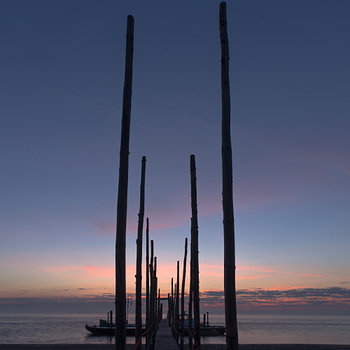 Zonsopkomst Steiger Veer Texel Vlieland (Kaap Noord)