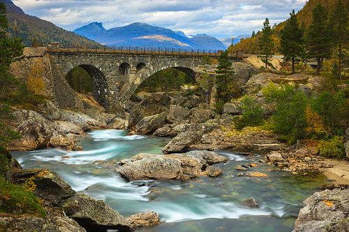 Stuguflåt-brug, Lesja, Oppland, Noorwegen
