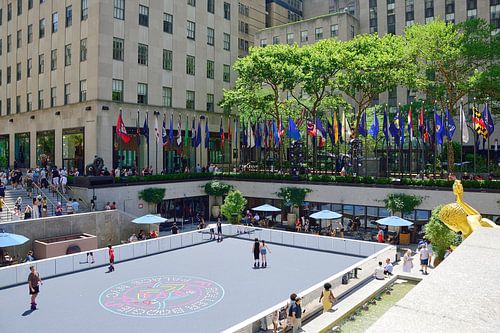 De ijsbaan in Rockefeller Plaza