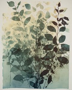 Botanischer Monodruck "Botanische Brillanz"