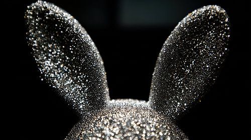 Konijnenoren van diamant glitter panorama