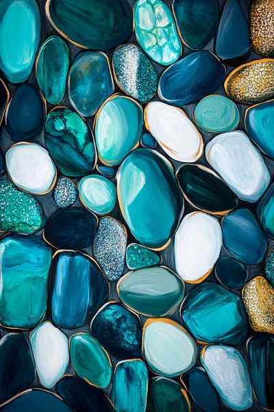 Colourful stone surface - close-up by Poster Art Shop