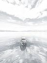 High Key Minimalistische Landschaft See mit Boot von Art By Dominic Miniaturansicht