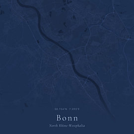 Vintage map of Bonn, Germany by Prints of Place