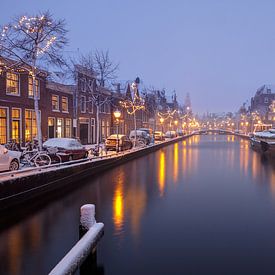 Luttik Oudorp in Alkmaar during a 'snow (storm)' by Sjoerd Veltman