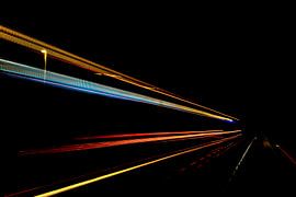 Speed of light in the night by Maikel Dijkhuis