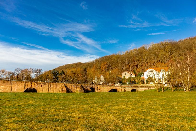 Historic Werra bridge on the border between Thuringia and Hesse by Oliver Hlavaty