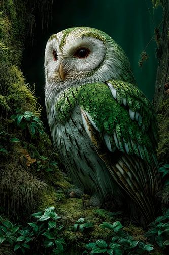 Boswachter - Mystieke uil in het groene bos