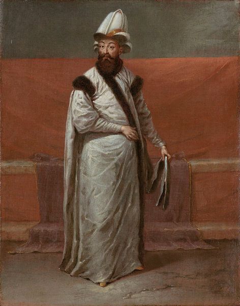De grootvizier Nevşehirli Damat Ĭbrahim Pasa, Jean Baptiste Vanmour, ca. 1727 - ca. 1730 van Marieke de Koning