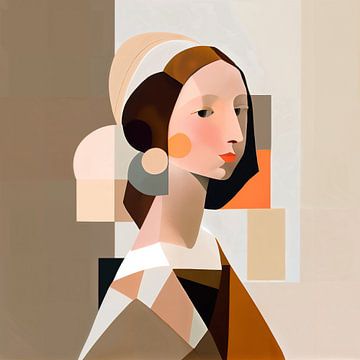 Meisje met de parel vlakken van Bianca ter Riet
