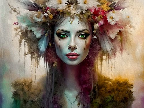 Waldnymphe im Herbst