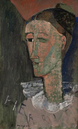 Self-Portrait as Pierrot by Amedeo  Modigliani by Dina Dankers