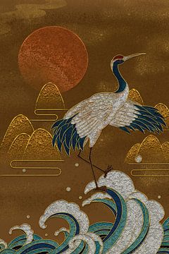 Zen crane van Gisela - Art for you