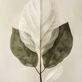 Sereen blad - Japandi stijl - 4 - groen van Marianne Ottemann - OTTI