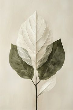 Sereen blad - Japandi stijl - 4 - groen van Marianne Ottemann - OTTI
