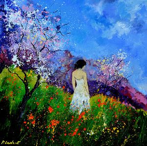 Walk amid poppies