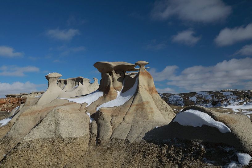 Bisti badlands in winter New Mexico, USA by Frank Fichtmüller