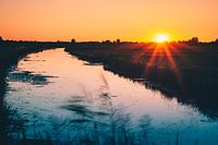 Sonnenuntergang im Polder