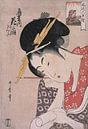 Eine Schönheit (Ogiya Hana´gi), Kitagawa Utamaro von Liszt Collection Miniaturansicht