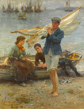 Terugkeer van de visserij, Henry Scott Tuke