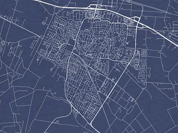 Kaart van Veenendaal in Royaal Blauw van Map Art Studio