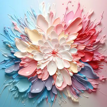 Pastel Bloem III van Jacky