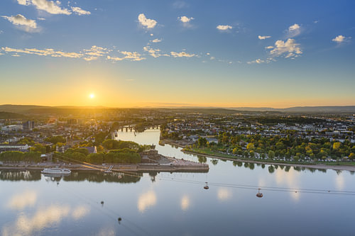 Koblenz – Evening atmosphere over the Deutsches Eck