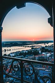 view of Zutphen and jissel by Wim de Vos