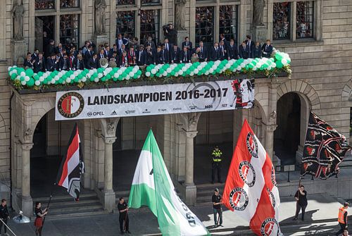 Huldiging landskampioen Feijenoord op de Coolsingel in Rotterdam