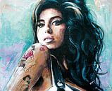 Amy Winehouse schilderij van Jos Hoppenbrouwers thumbnail