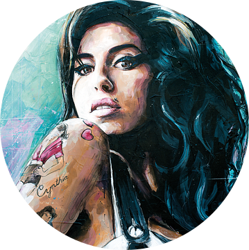 Amy Winehouse schilderij van Jos Hoppenbrouwers
