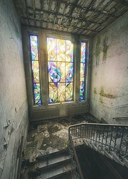 Cum Laude - glas in lood raam