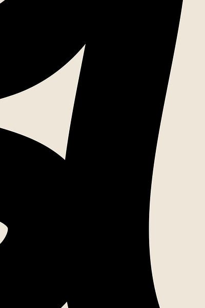 Schwarze Wellen. Grundformen in Modern Abstract III von Dina Dankers
