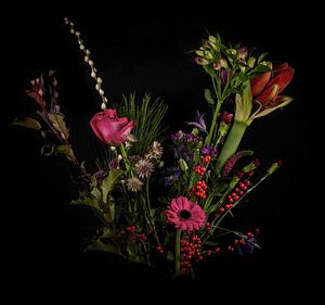 Nature morte bouquet de fleurs sur Marjolein van Middelkoop
