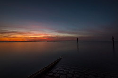 Zonsondergang op de Brouwersdam in Ouddorp