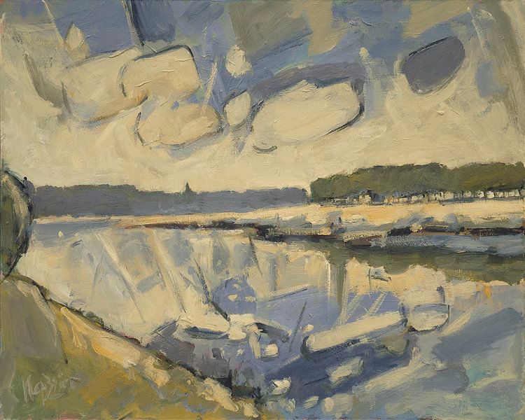 Maas panorama with a view to Elsloo by Nop Briex