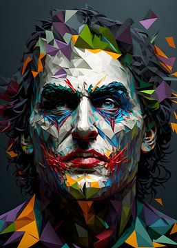 Joker Pop Art Laagpolig van WpapArtist WPAP Artist
