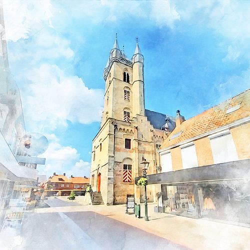 Het Belfort in Sluis, Zeeuws-Vlaanderen