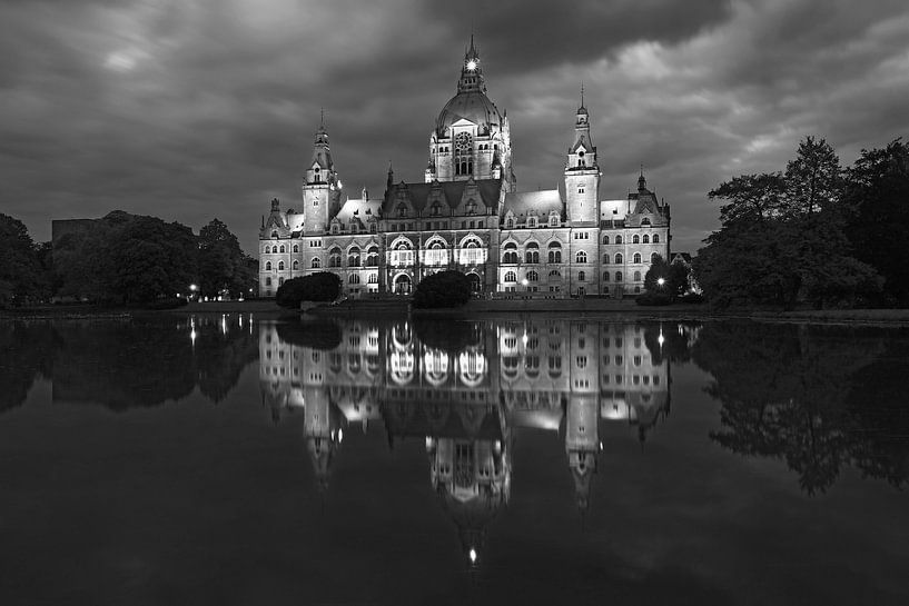 Neues Rathaus (Hannover) in der Nacht von Frank Herrmann