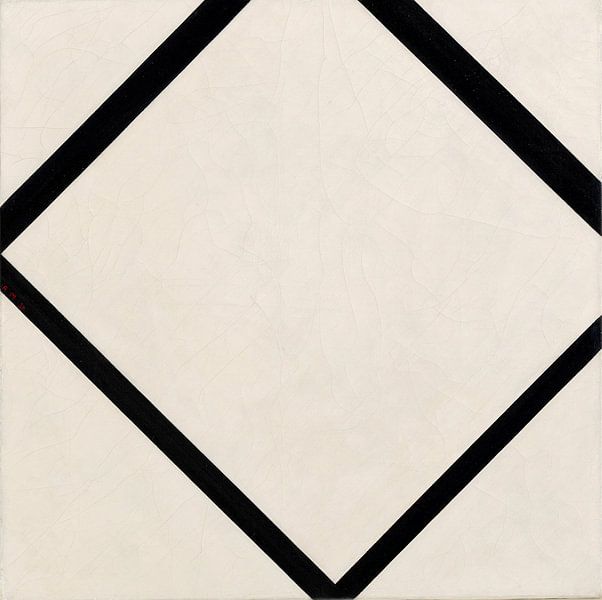Piet Mondriaan. Composition No. 1_ Lozenge with Four Lines van 1000 Schilderijen
