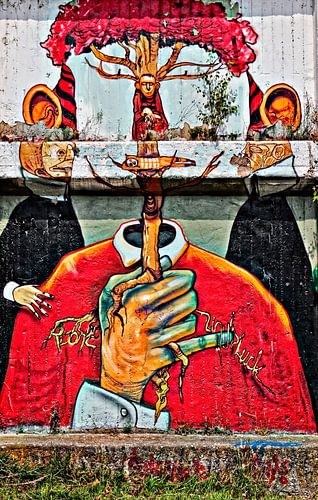 Hersenwerk - Graffiti - Nordsternpark aan het kanaal