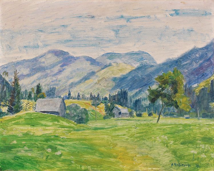 Légère journée d'été en Allgäu (Unterjoch près de Hindelang), Otto Modersohn par Des maîtres magistraux