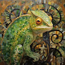 Chameleon green modern-industrial style