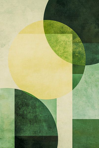 Green play - Geometric harmonies by Poster Art Shop