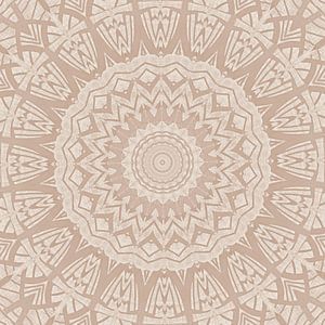 Mandala Textilkunst Beige